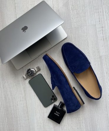 Лофери чоловічі замшеві ML Navi blue
