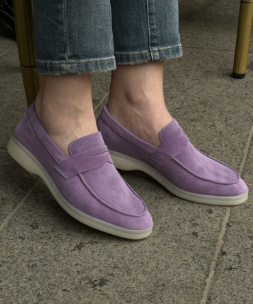 Жіночі фіолетові лофери Anastasya