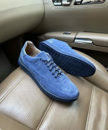 Кеди замшеві кольору джинс Gabriel