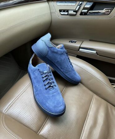 Кеди замшеві кольору джинс Gabriel