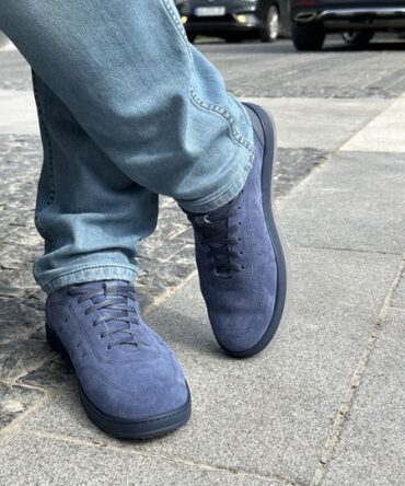 Кеди замшеві кольору джинс Gabriel