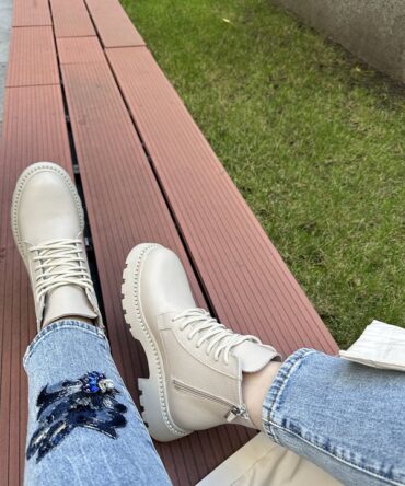 Черевички жіночі шкіряні бежеві Astra