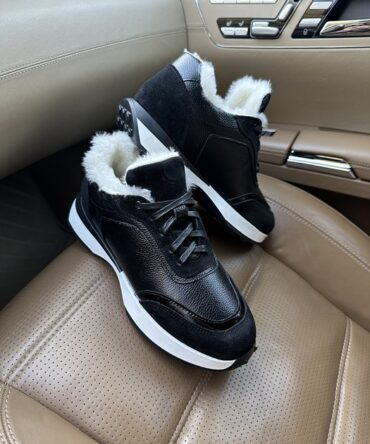 Кросівки жіночі шкіряні чорні Lucy