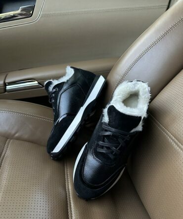 Кросівки жіночі шкіряні чорні Lucy