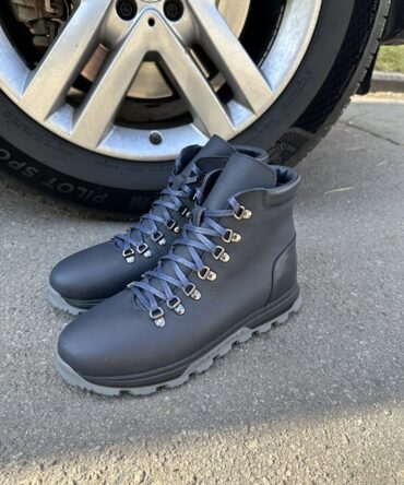 Чоботи шкіряні сині Strong