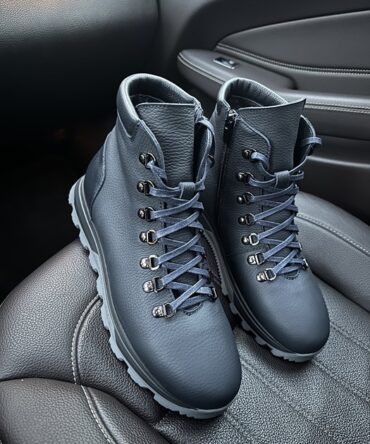 Чоботи шкіряні сині Strong