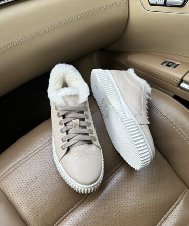 Кеди жіночі шкіряні світло-бежеві Lucy