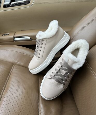 Кеди жіночі шкіряні світло-бежеві Lucy