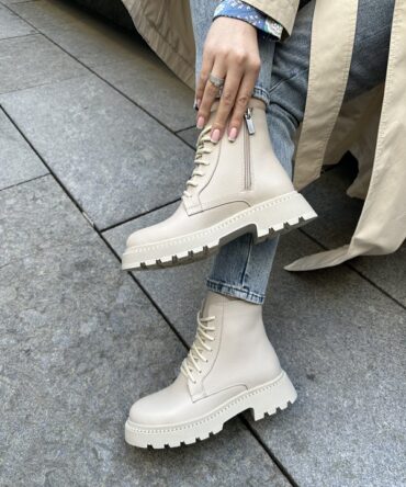 Черевички жіночі шкіряні бежеві Astra