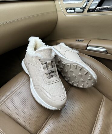 Кросівки жіночі шкіряні світло-бежеві Lucy