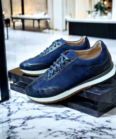 Кросівки із замші чоловічі сині Teoman