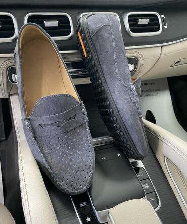 Мокасини замшеві сірі ML Milan