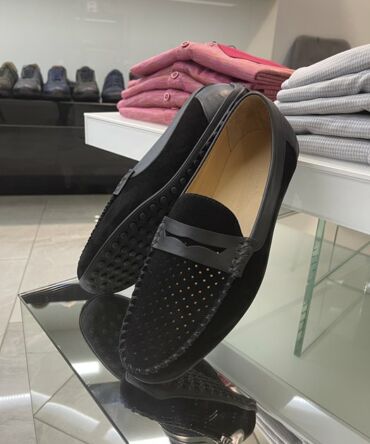 Мокасини замшеві чорні ML Milan