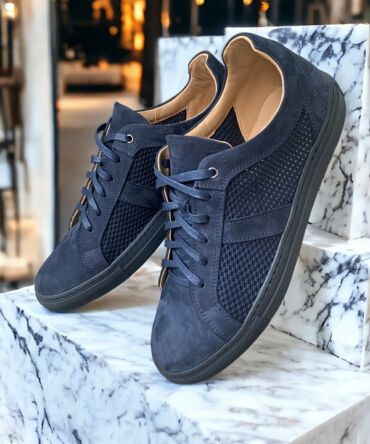 Кеди з нубуку сині з сіточкою Svitan