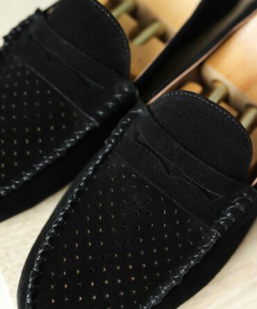 Мокасини замшеві чорні ML Zahar