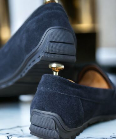 Мокасини замшеві темно-сині ML Zahar