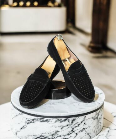 Мокасини замшеві чорні ML Zahar