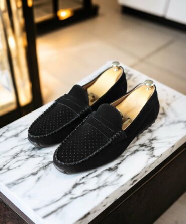 Мокасини замшеві чорні ML Zahar