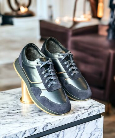 Кросівки шкіряні сині Davis