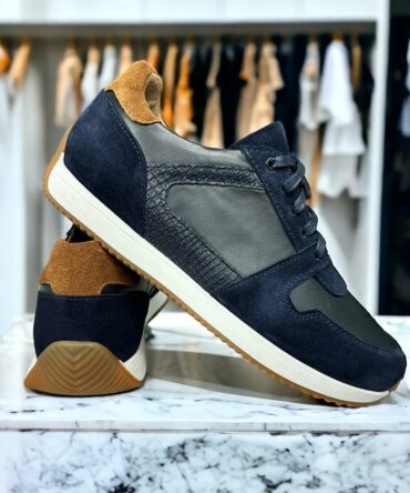 Кросівки чоловічі шкіряні сині Deniz