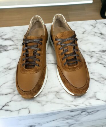 Кросівки з натуральним пітоном руді Loyd