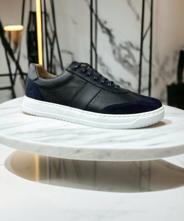 Кеди чоловічі шкіряні сині Alan