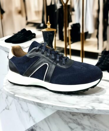 Кросівки чоловічі замшеві темно синій Garry
