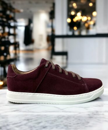 Кеди чоловічі замшеві бордові Ostap