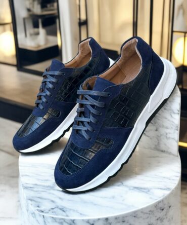 Кросівки замшеві сині Richard