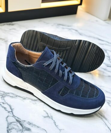 Кросівки замшеві сині Richard