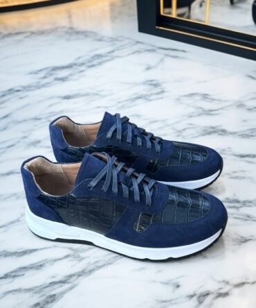 Кросівки замшеві сині Richard