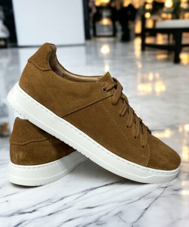 Кеди чоловічі замшеві кавові Ostap