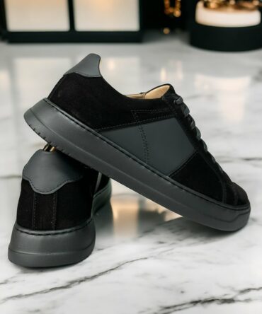 Кеди замшеві чорні Letto