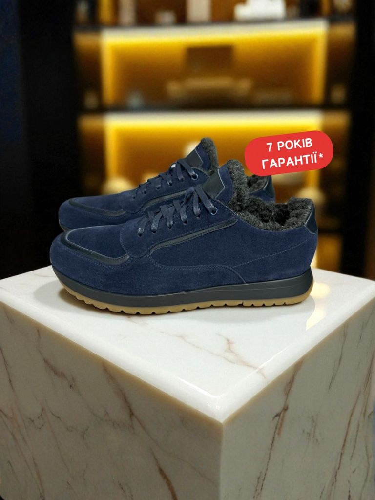Кросівки сині замшеві зимові Daniel Кросівки сині замшеві зимові Daniel
