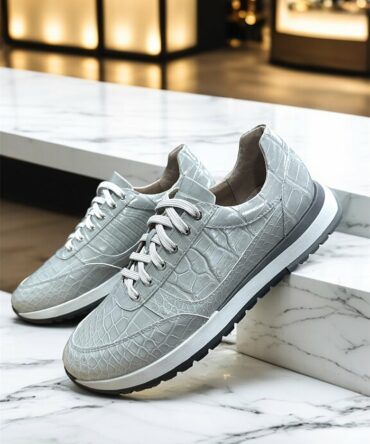 Кросівки чоловічі натурального крокодила