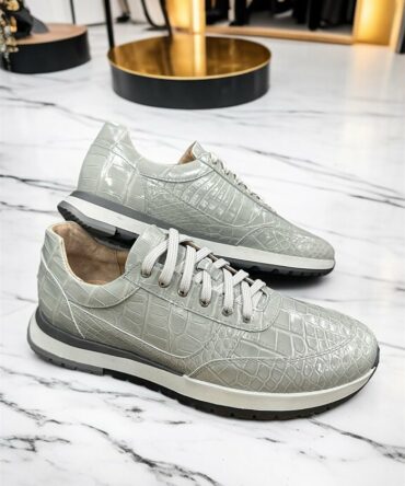 Кросівки чоловічі натурального крокодила