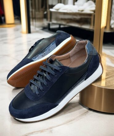 Кросівки із замші чоловічі сині Dean